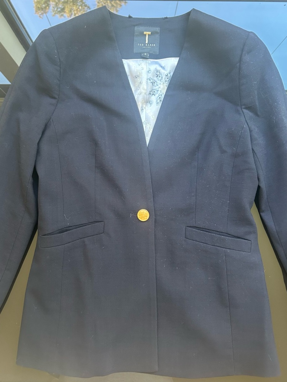 Ted Baker Navy Single-Button Tailored Blazer and Pants suit
